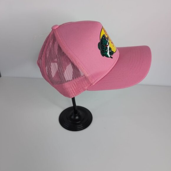 NWOT Bass Pro Shops Gone Fishing Barbie Pink Mesh Trucker Hat OS - Picture 3 of 8